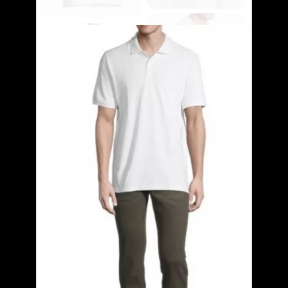 George Other - George Mens Polo Shirt Size XLT 46-48 Big & Tall Short Sleeved Color White New
